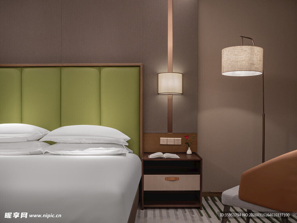 现代简约风卧室温馨场景