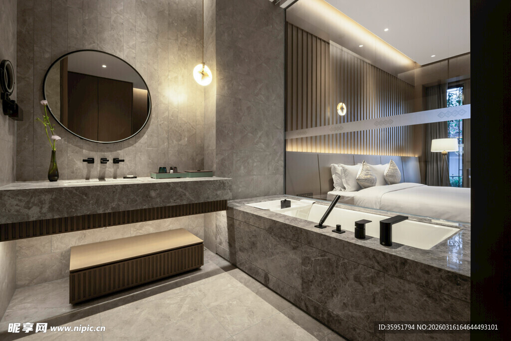 现代风格豪华浴室空间