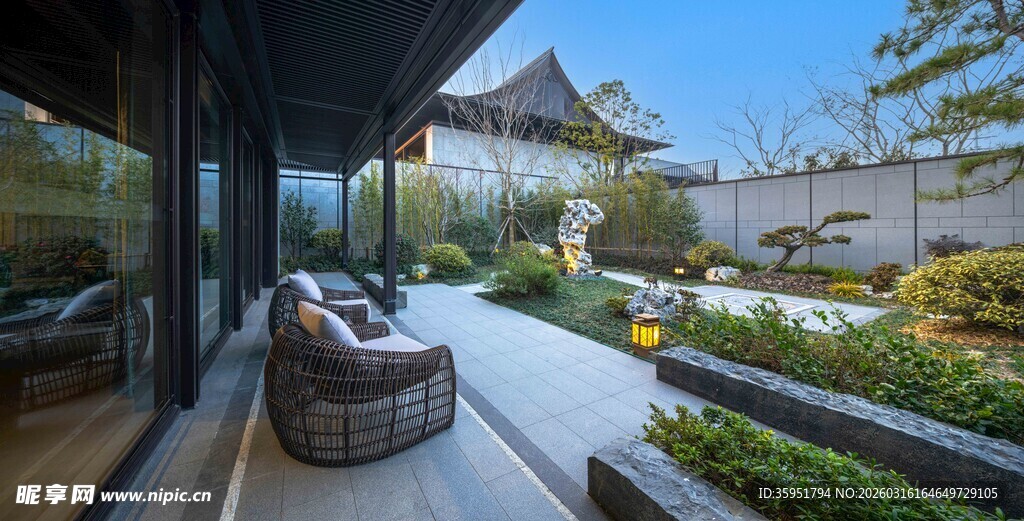 中式庭院户外休闲空间