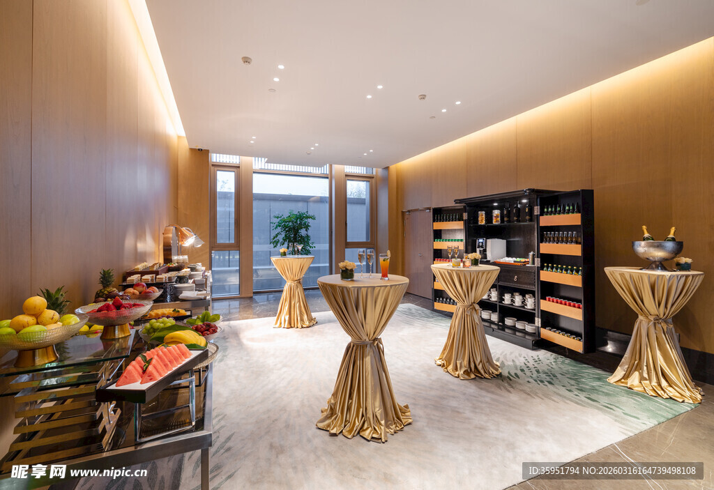 现代风格室内精致茶歇区