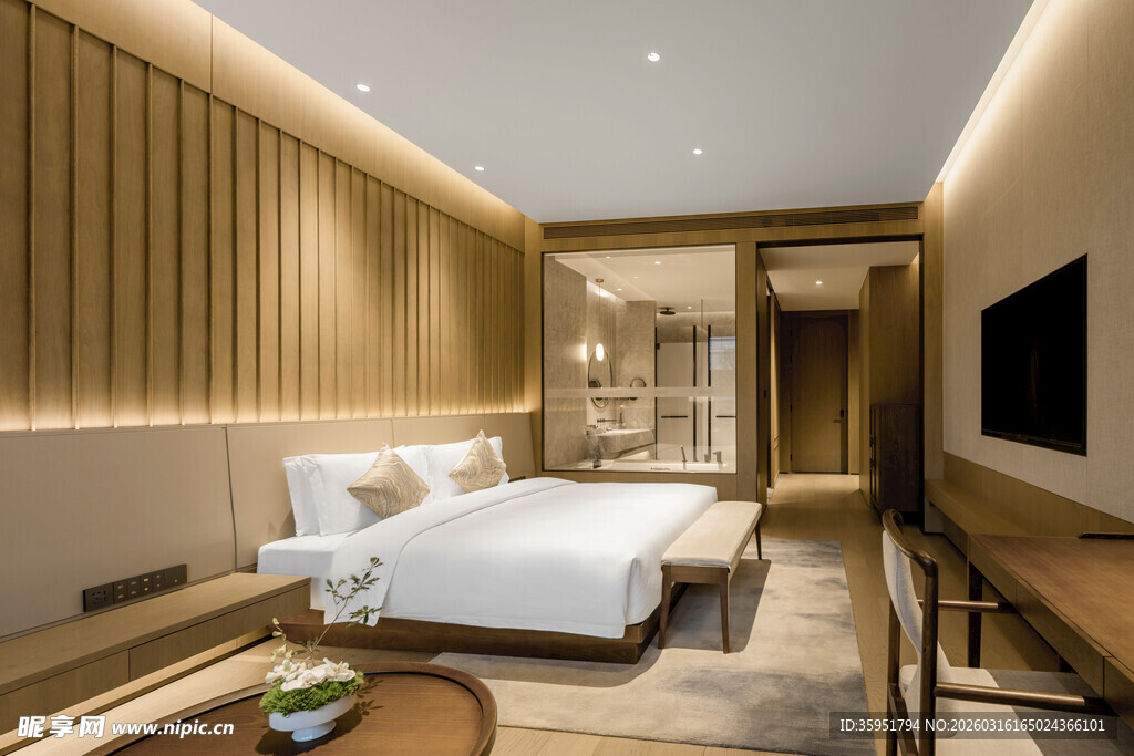 现代简约风格温馨卧室空间