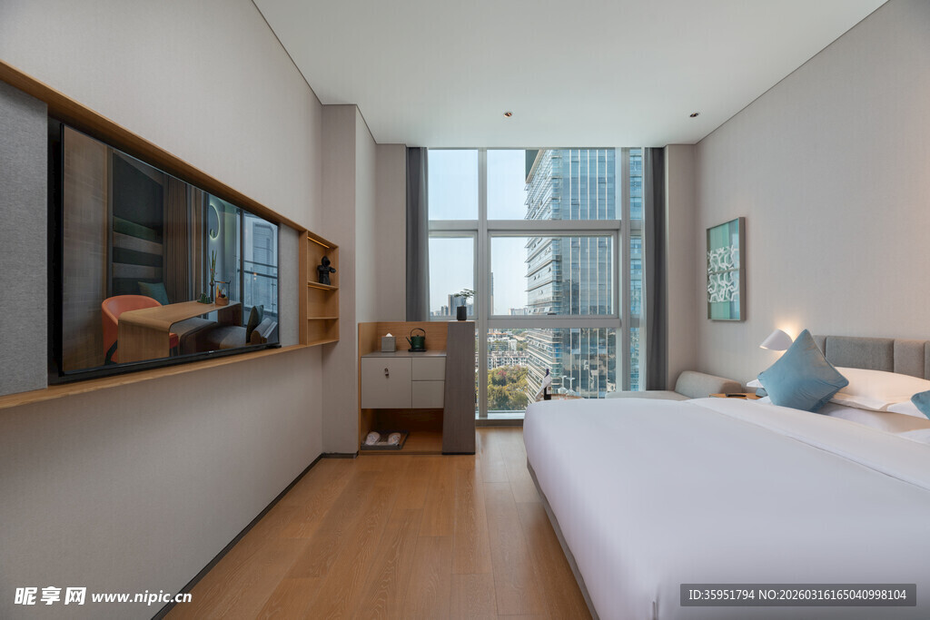 现代简约风卧室室内景致