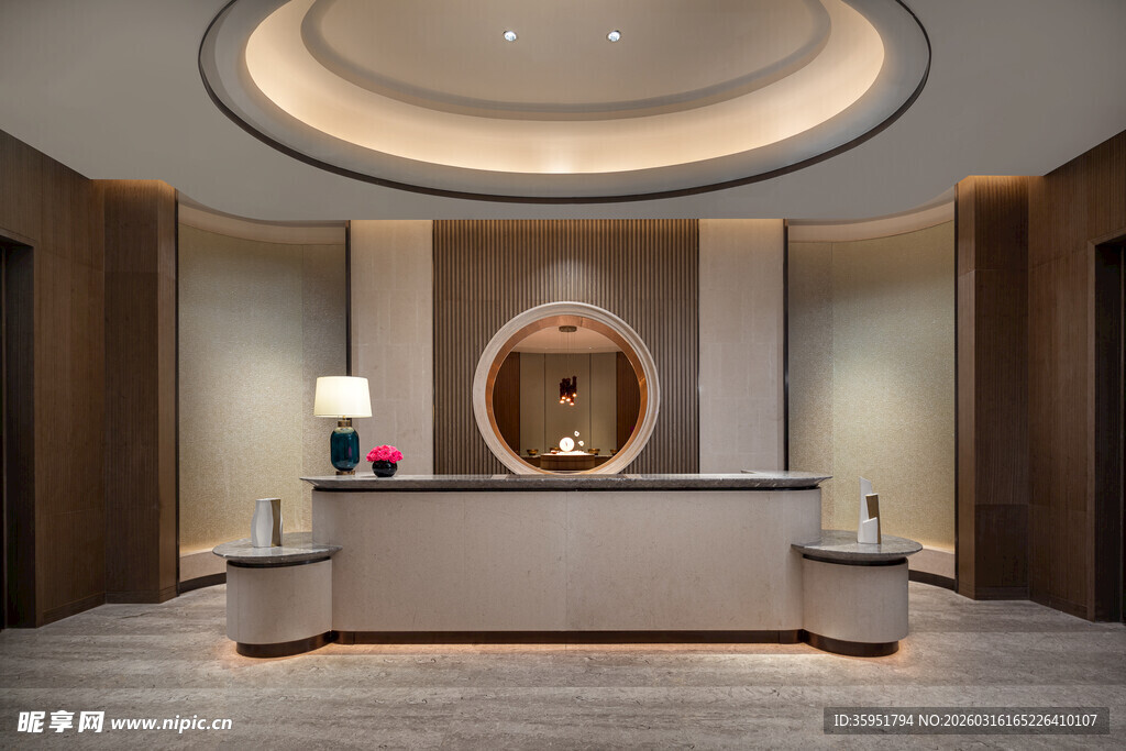 现代豪华酒店大堂接待区
