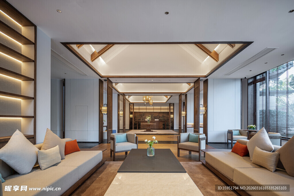 中式典雅客厅室内空间