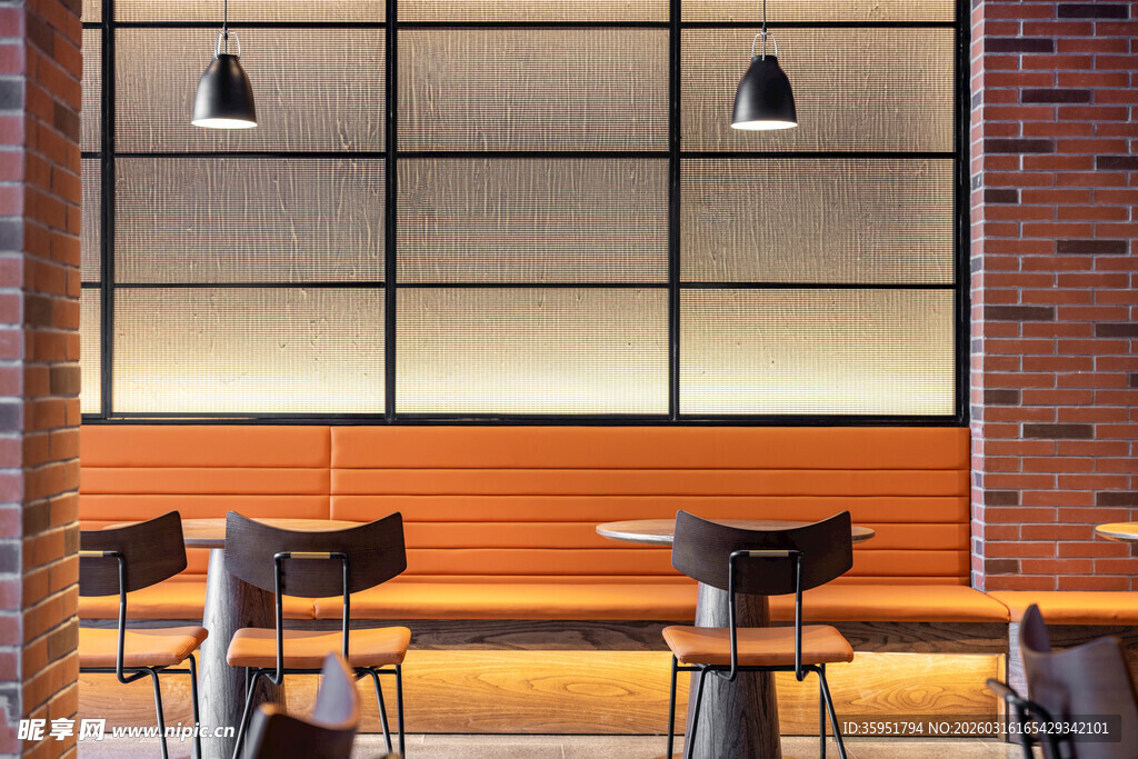 现代风吧台餐厅室内场景