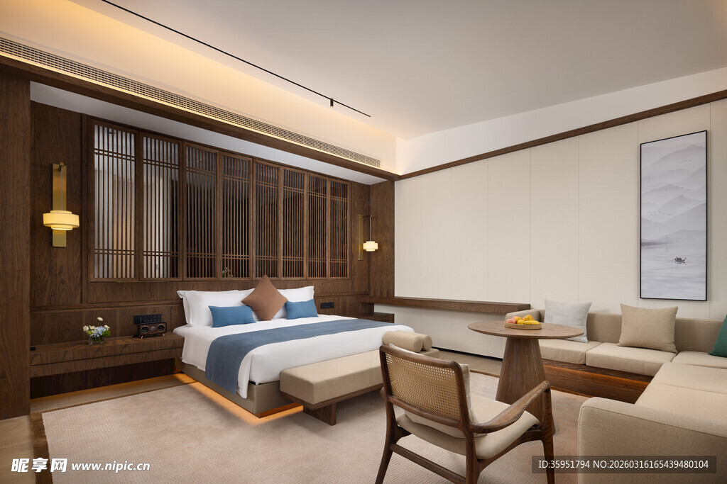 豪华中式风格卧室场景