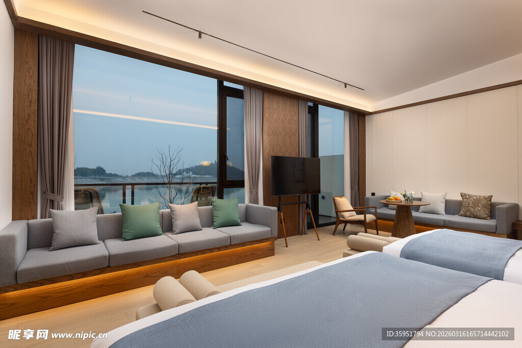 现代豪华卧室景观