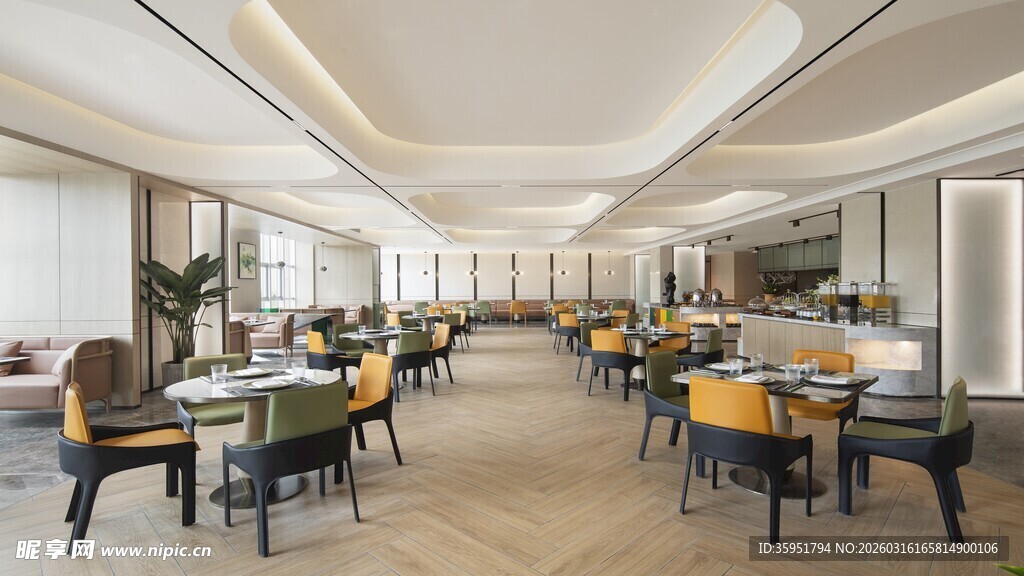 现代风格餐厅室内场景