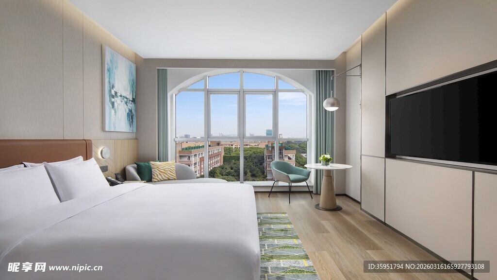 现代简约风舒适卧室空间