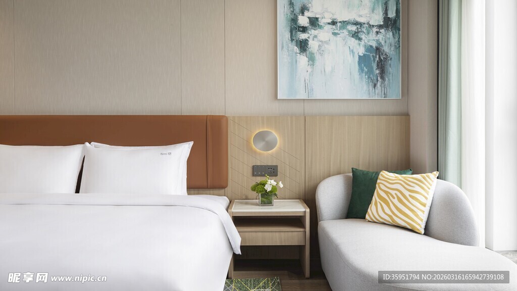 简约温馨的卧室休憩空间