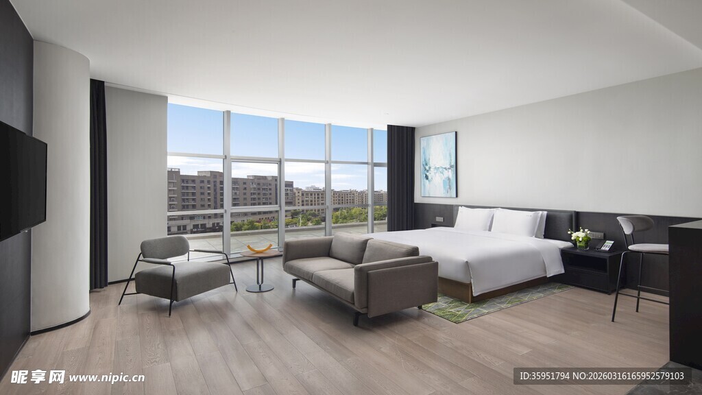 现代简约风格酒店客房