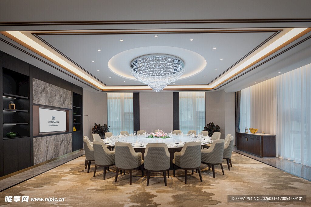 现代豪华会议室场景