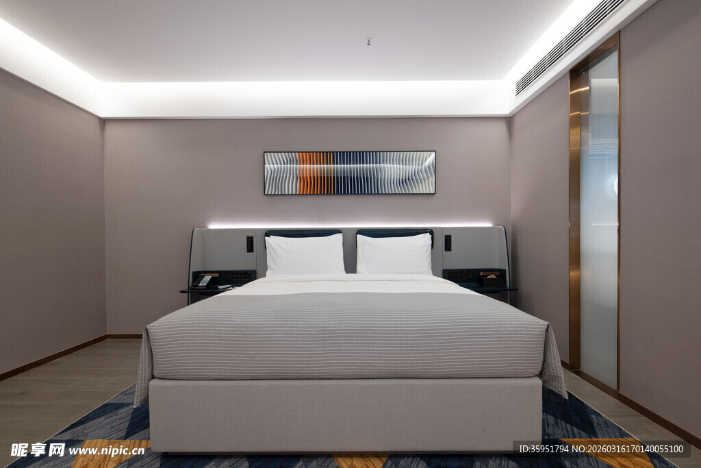 现代简约风格的舒适卧室