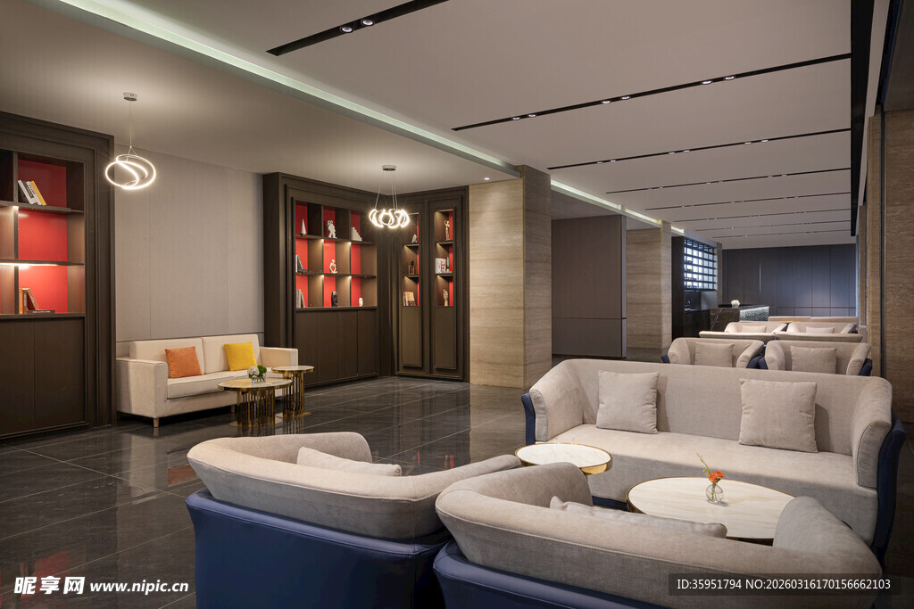 现代时尚客厅室内场景