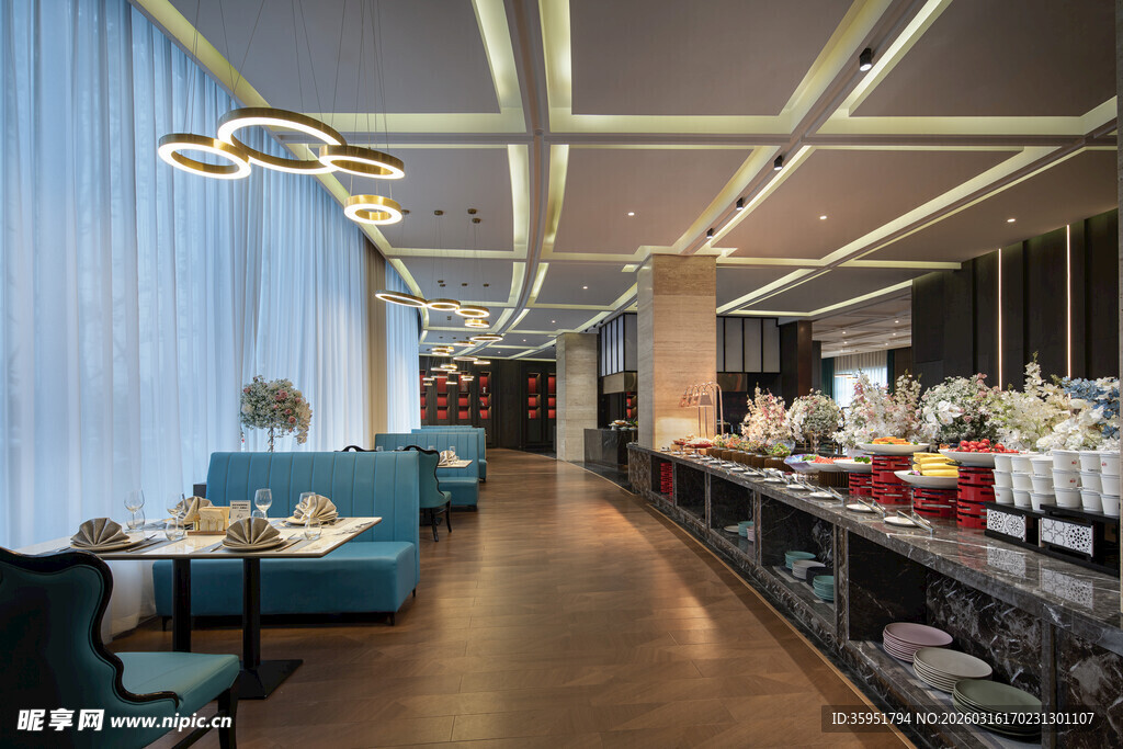 现代时尚餐厅内部空间