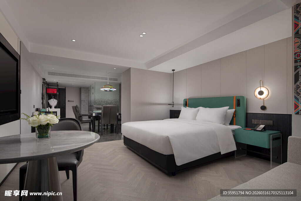 现代简约风格舒适卧室空间