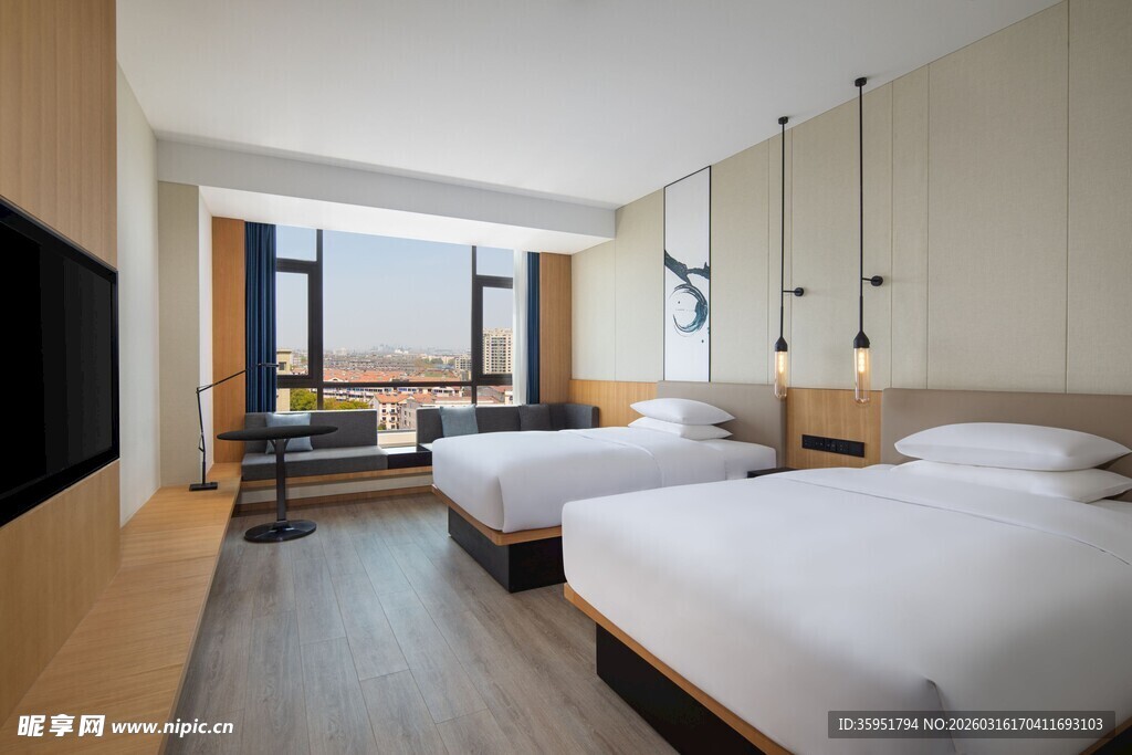 现代简约风格酒店客房