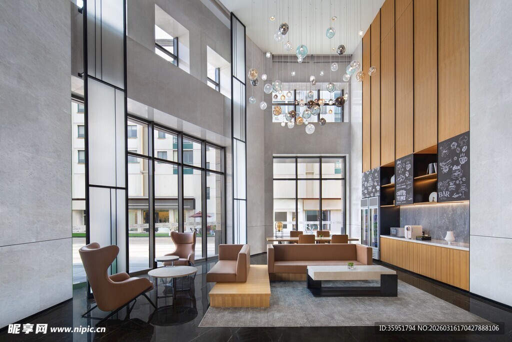 现代简约双层客厅空间