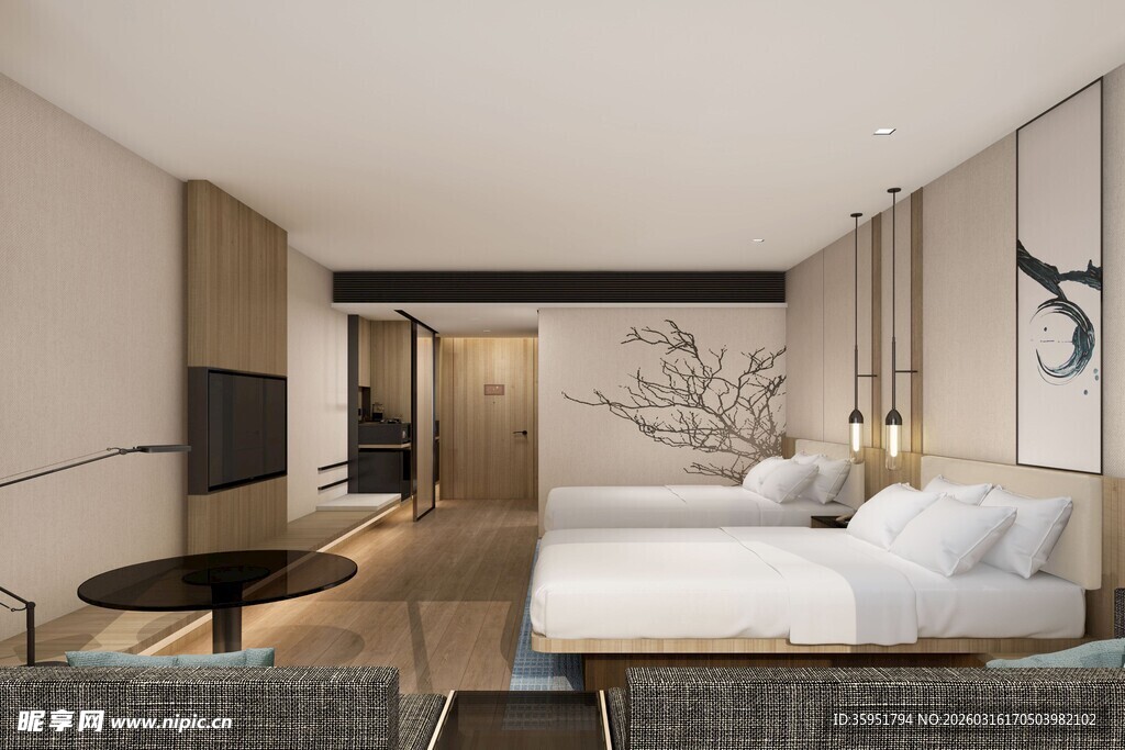 现代简约风格豪华酒店客房