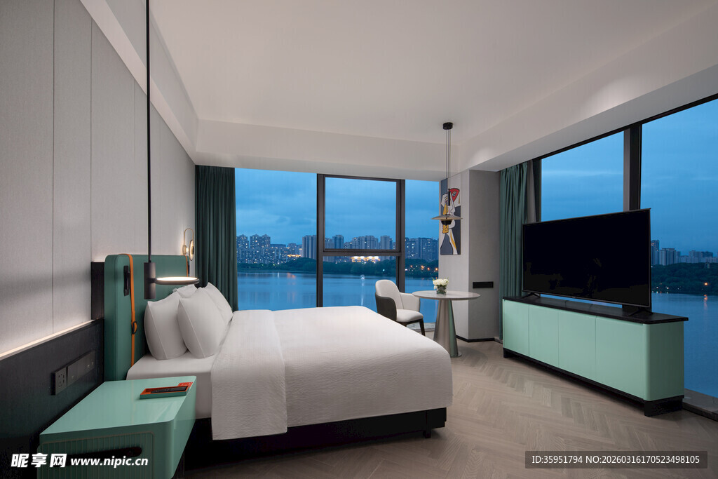 现代简约风格海景卧室