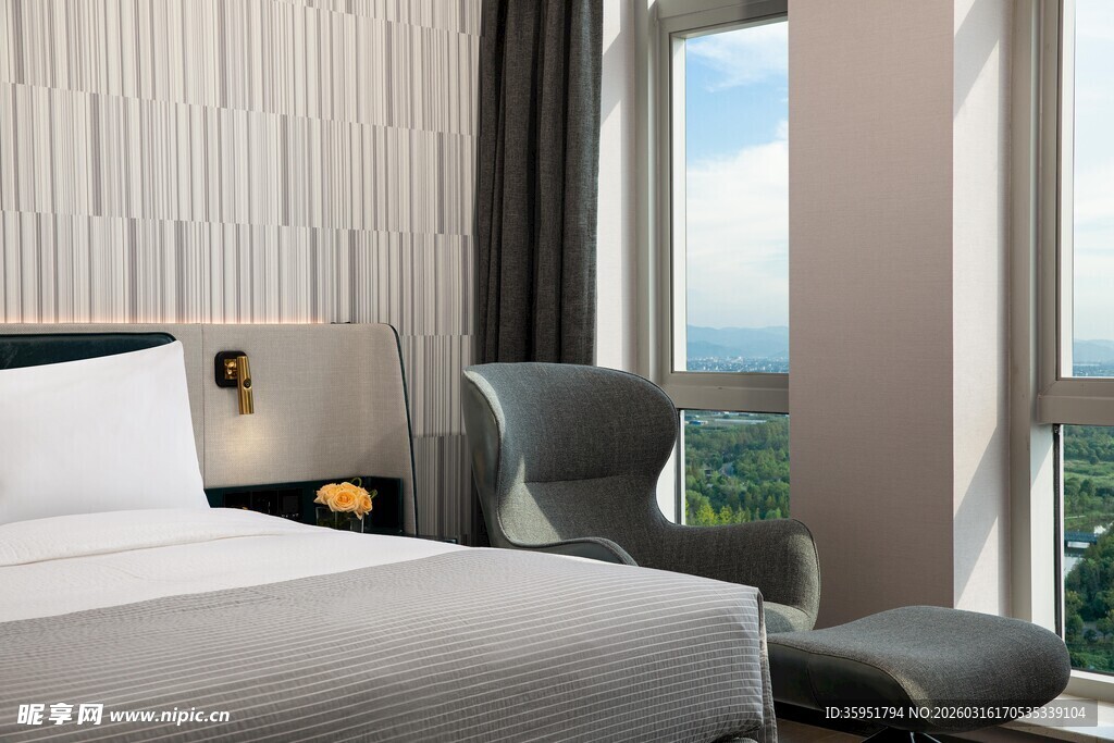 现代简约风舒适卧室景观