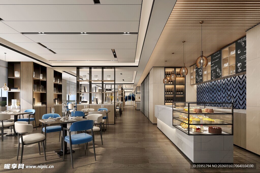 现代风格餐厅室内场景