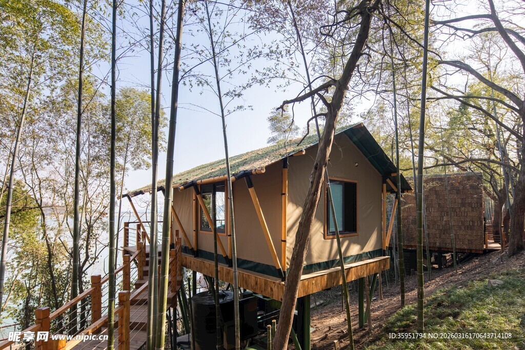 林间木屋自然中的静谧居所