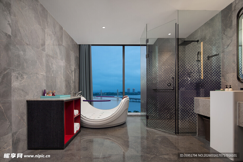 现代风浴室时尚优雅空间