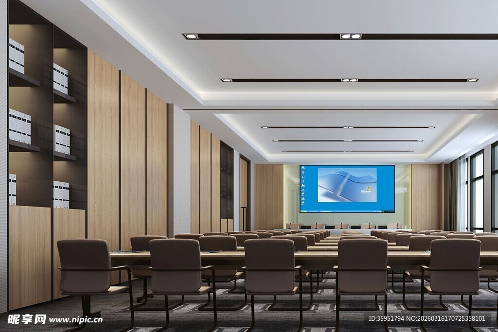 现代风格会议室全景展示