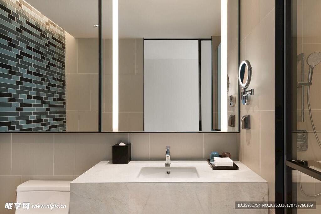 现代简约风浴室洗手台