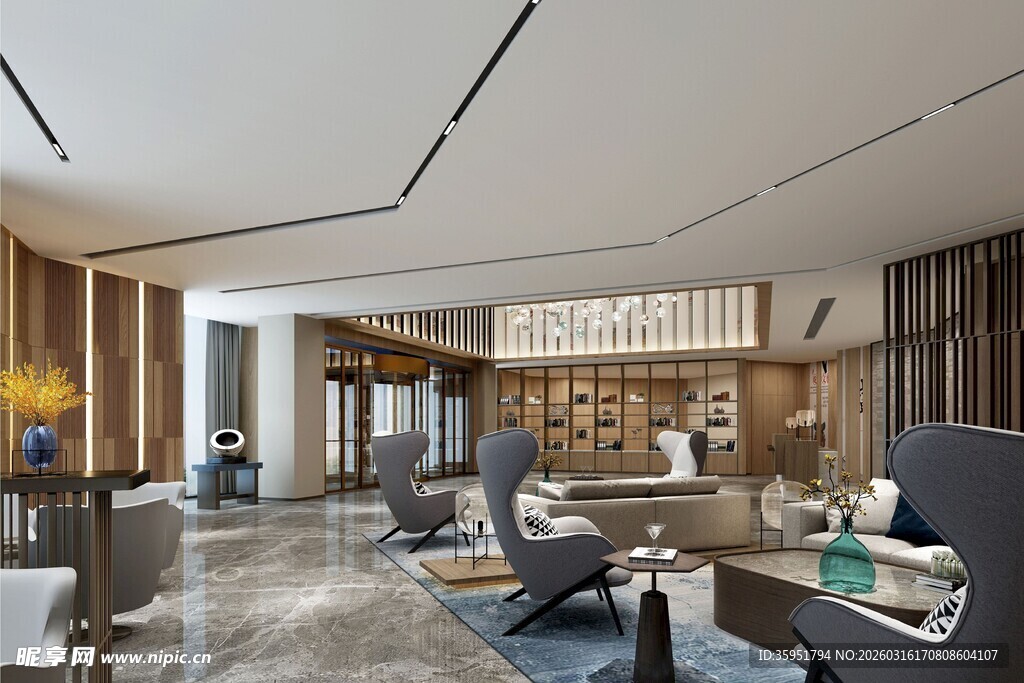 现代简约风格豪华客厅空间