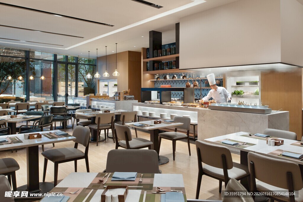 现代风格餐厅室内场景