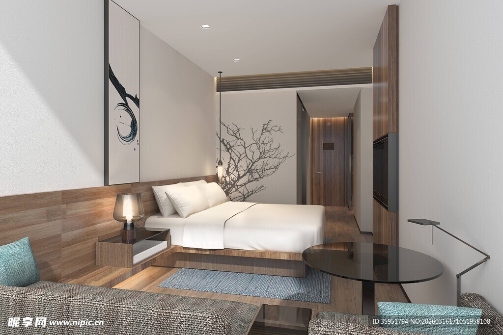 现代简约风卧室室内设计