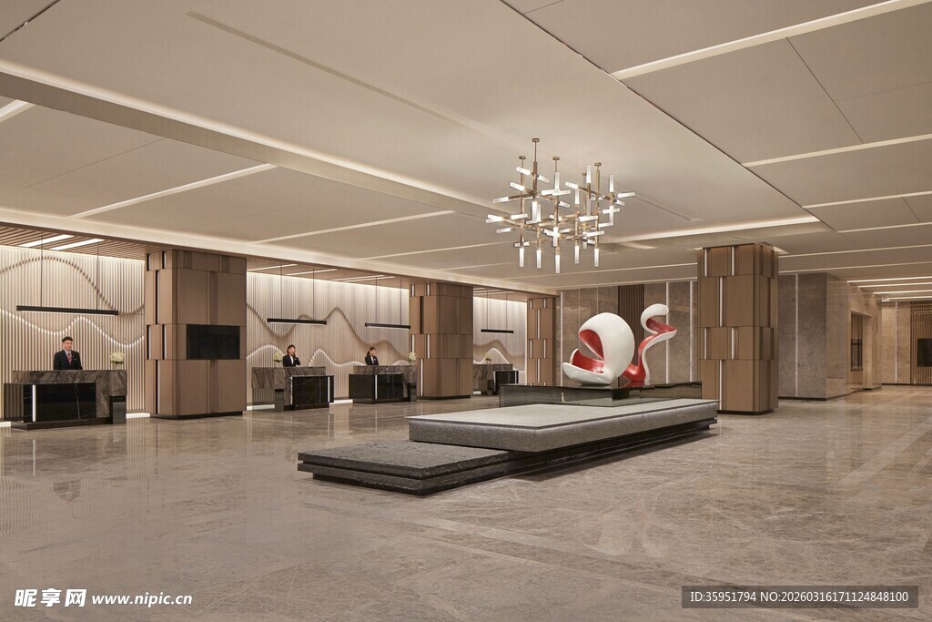 豪华大气的室内大厅空间