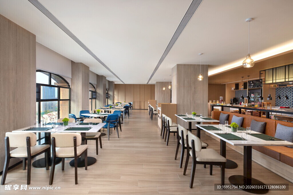 现代简约风格餐厅室内景