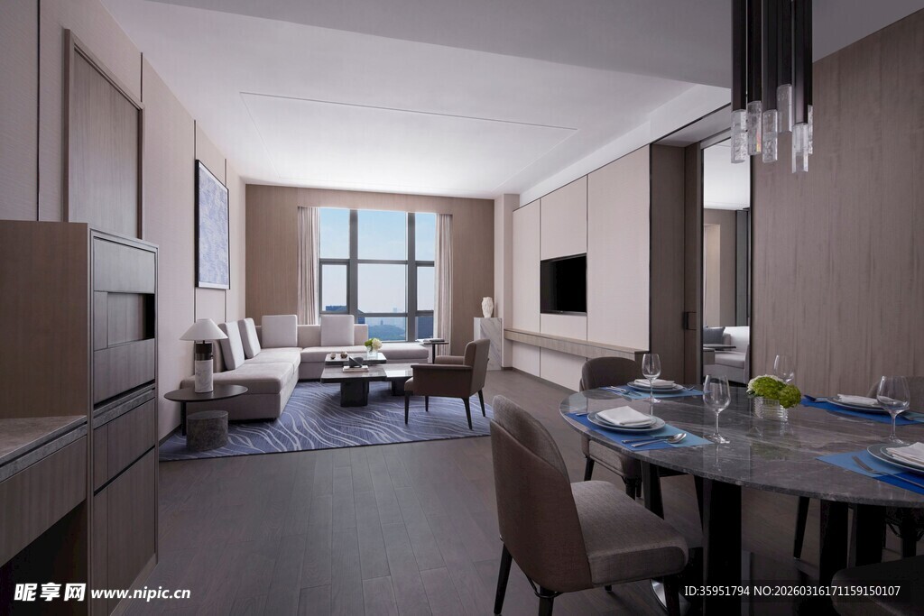 现代简约风格客厅餐厅空间