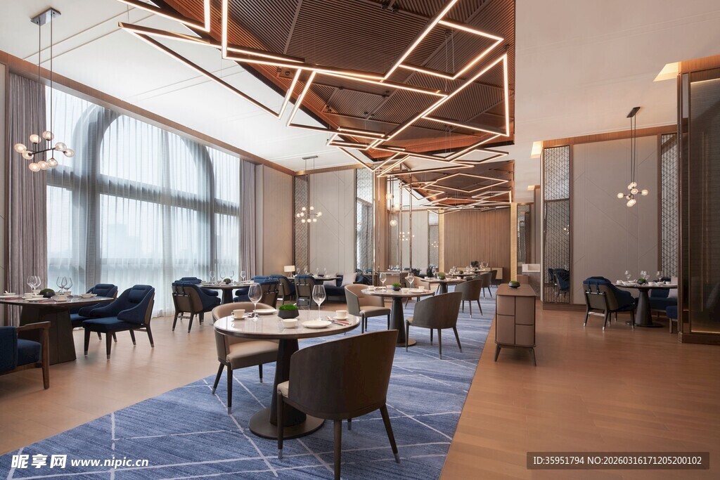 现代风格餐厅室内场景