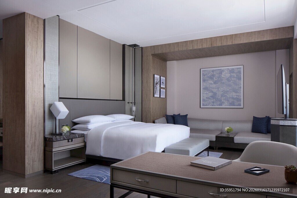 现代简约风格的舒适卧室