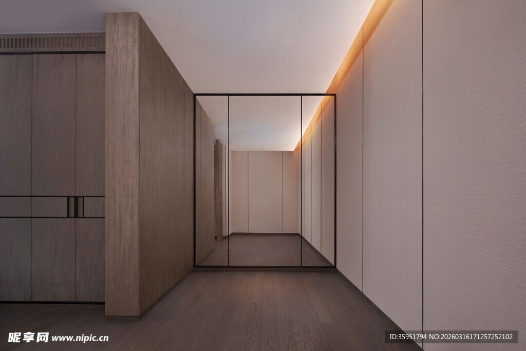 现代简约风格的室内走廊