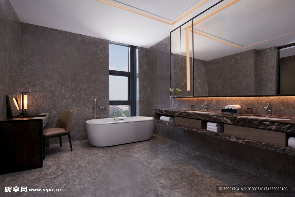 现代简约风豪华浴室空间