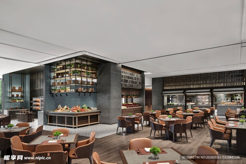 现代风格餐厅室内场景