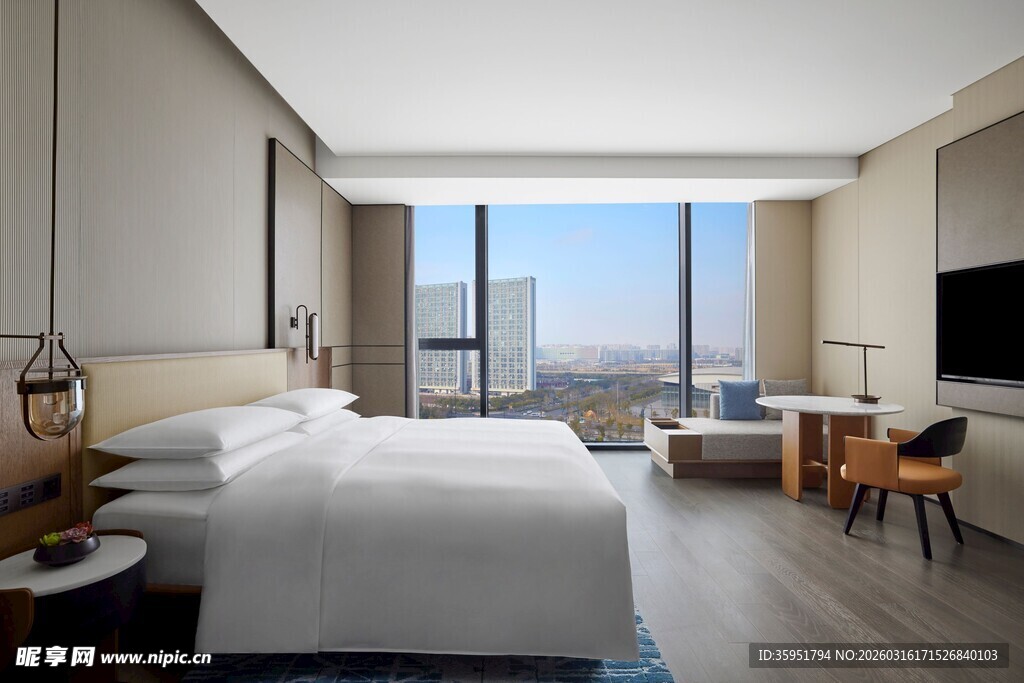 现代简约风格的酒店客房