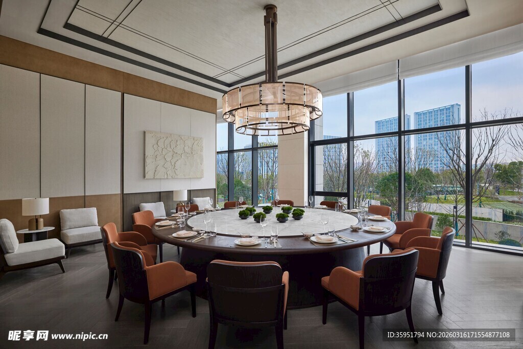 豪华中式风格餐厅内景