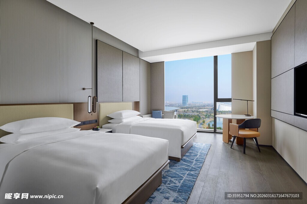 现代简约风格酒店双人房