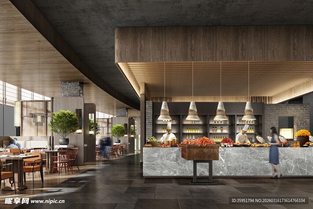 现代风餐厅室内空间设计