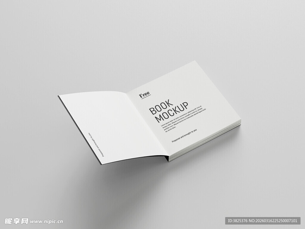 简约书籍内页展示样机