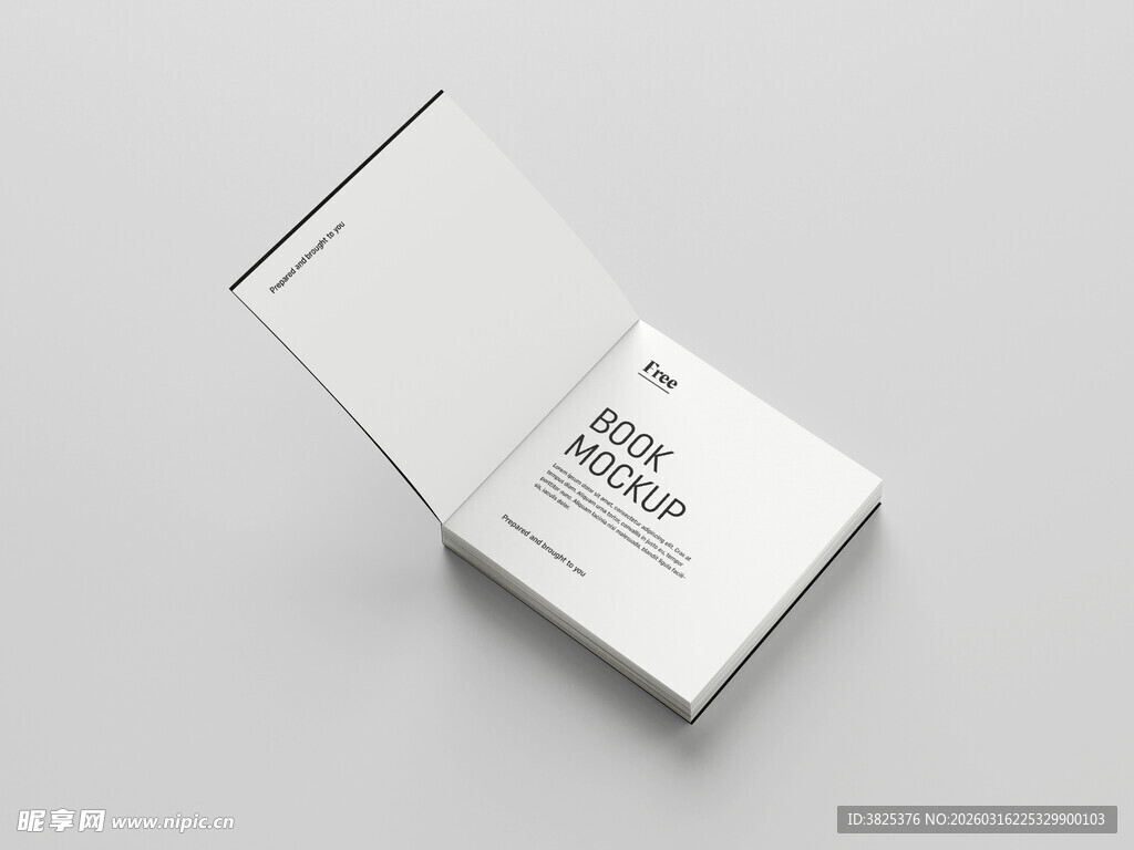 翻开书籍展示样机