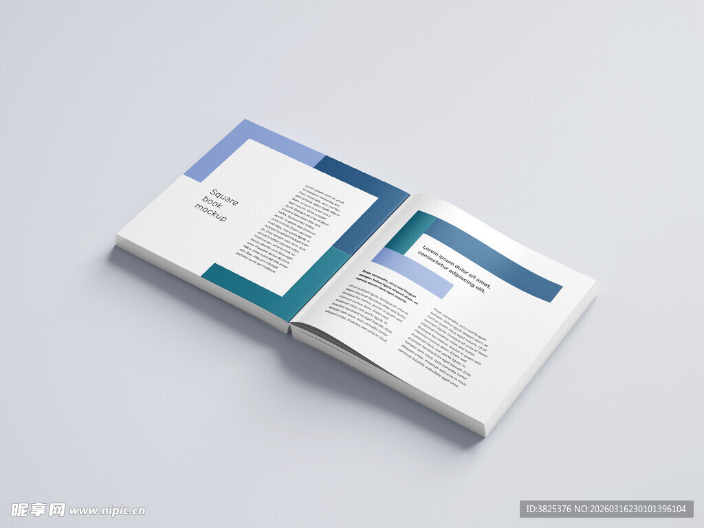 展开的精品宣传册样机