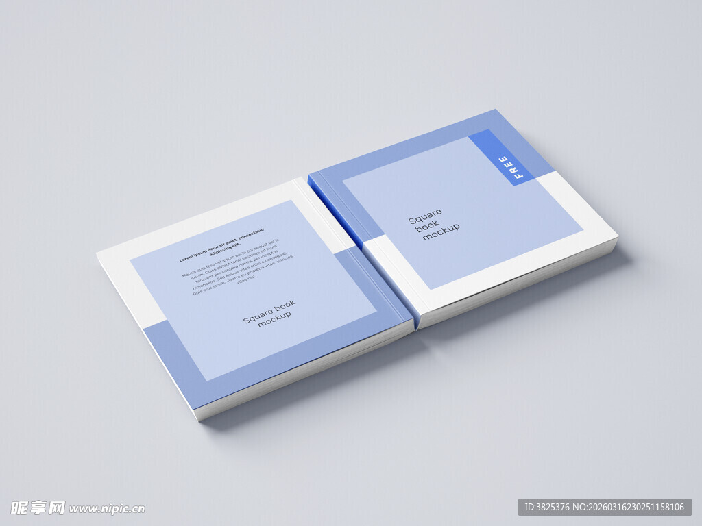 展开的精品画册展示样机