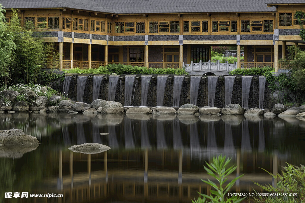 中式水景建筑景观